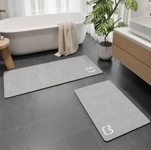Machine Made Diatom Mud Cushion Toilet Water Absorption Pad Non-Slip Footrest Door Diatomite Stone Bath Mat
