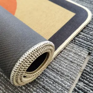 Empty Brown Grey White Painting Sublimation Blank Linen Rubber Door Mats