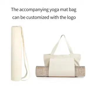 Custom organic natural rubber flax linen hemp cotton eco friendly yoga mat for sale Anti-slip Durable yoga mat