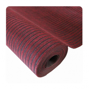 Customized size seven ribbed striped TPR backed doormats outdoor custom floor mats welcome mat